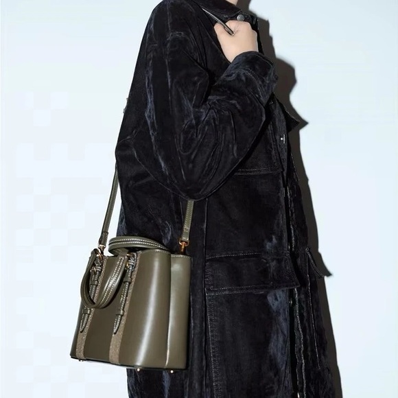 Zara mini city bag, designer, olive green - Picture 2 of 11